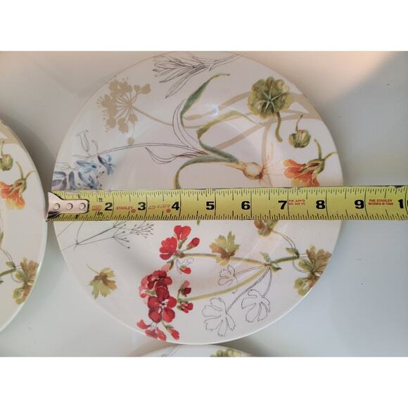 Royal Stafford Earthenware Sketchbook Salad Plates 8.5" Set of 4 Floral Harvest - Picture 5 of 6